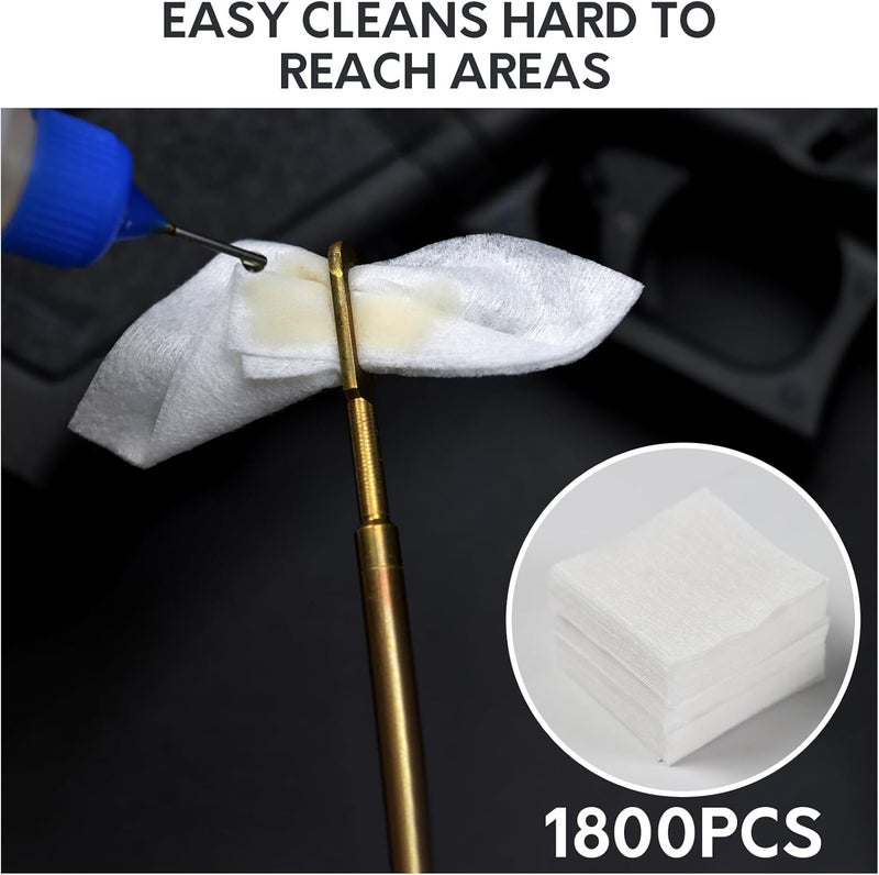 PINGMIC 1800/900PCS Gun Cleaning Patches - Absorbent Lint Free Wipes, 2'' Square Patches for Firearms 9mm .22 .30-.45Cal, Professional Cleaning Supplies - Image 2